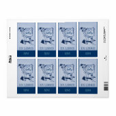 Boekplaat Antiek Scarecrow Houds Boek EX LIBRIS Etiket (Full Sheet)