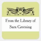 Boekplaat boekplaat labelstickers bibliotheek van  vierkante sticker (Voorkant)