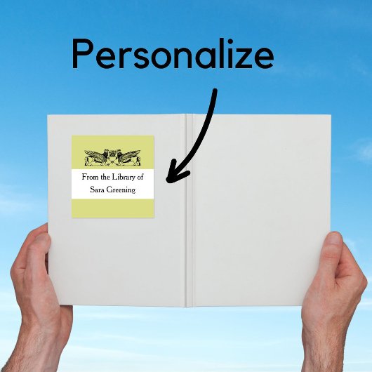 Boekplaat boekplaat labelstickers bibliotheek van  vierkante sticker