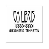 Boekplaat Botanisch Art Deco Tekst #3 Bibliotheek  Zelfinktende Stempel (Design)
