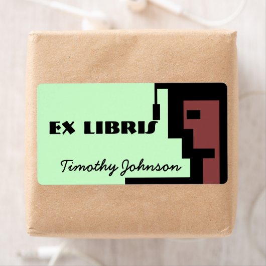 Boekplaat Ex Libris Naam Geometrische Afstuderen S Etiket (Insitu)