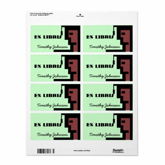 Boekplaat Ex Libris Naam Geometrische Afstuderen S Etiket (Full Sheet)