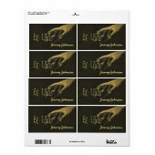 Boekplaat Magic Magician Ex Libris Book Name Label (Full Sheet)