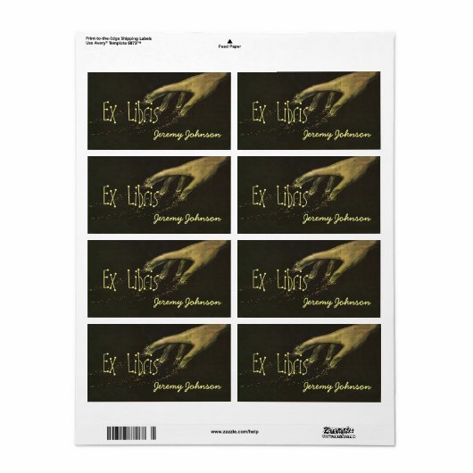 Boekplaat Magic Magician Ex Libris Book Name Label (Full Sheet)