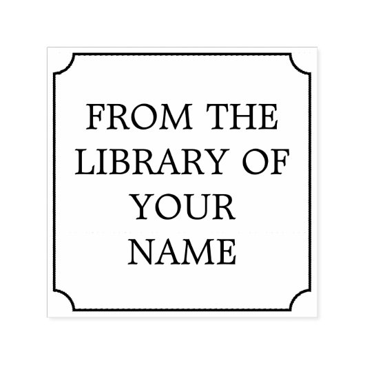 Boekplaat met eenvoudig Lijst Zelfinktende Stempel (Design)