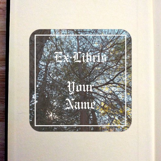 Boekplaat omhoog door de Boekplaat van de Talen Vierkante Sticker