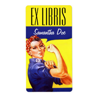 Boekplaat Rosie de Riveter Dit boek ex libris Etiket