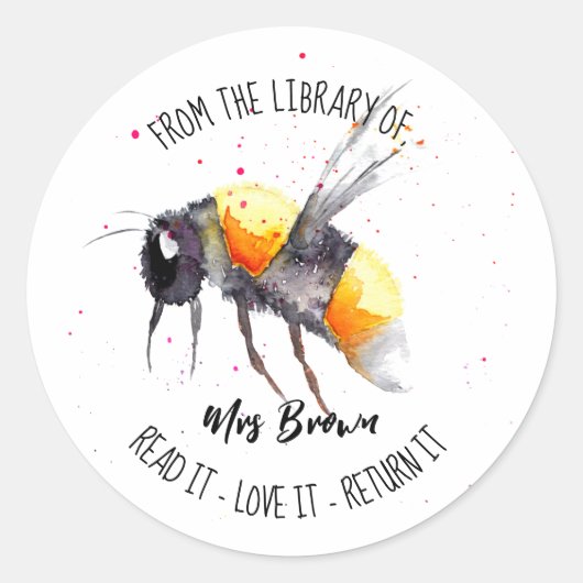 Boekplaat stickers, Custom Teacher BEE Stickers (Voorkant)