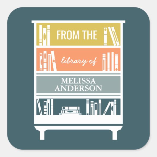 Boekplaat uit de Bibliotheek van Vierkante Sticker (Voorkant)