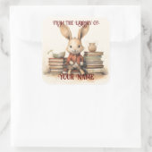 Boekplaat voor uw kind vierkante sticker (Tas)