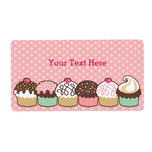 Boekplaatlabels voor een Partij Cupcakes Etiket (Voorkant)