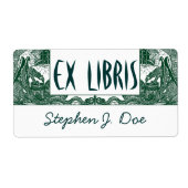 Boekplaten Draken in Dungeon Bookend EX LIBRIS Etiket (Voorkant)