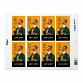 Boekplaten ex Libris Vntg Dapper Gekleed Gentleman Etiket (Full Sheet)