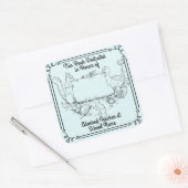 Boekplaten Toewijding aan Leraren. personaliseren Vierkante Sticker (Envelop)