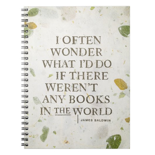Boekprijsopgave door James Baldwin Notitieboek (Voorkant)