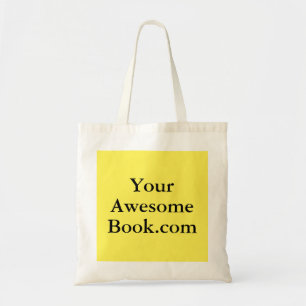 Boekpromo van de auteur, geel, machine wasbaar tote bag