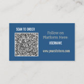 Boekpromotie Indie Auteur QR Code Visitekaartje (Achterkant)