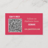Boekpromotie Indie Auteur QR-code Visitekaartje (Achterkant)
