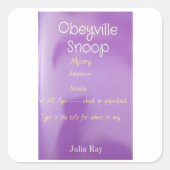 boekpromotie vierkante sticker (Voorkant)