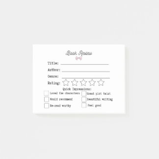 Boekrecensie Coquette Stijl Post-it® Notes