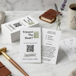 Boekrecensie Verzoekkaart QR Code Auteur Zakelijk Visitekaartje