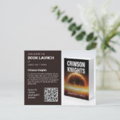 Boekrelease Auteurs Promotie Foto QR-code Briefkaart (Staand voorkant)