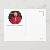Boekrelease Auteurs Promotie Foto QR-code Briefkaart (Achterkant)