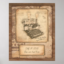 Boekschrijver / schrijver / uitgever.  kunstgesche poster