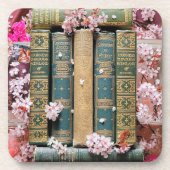 Boekspieren en bloesems onderzetter van harde kuns (Voorkant)