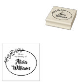 Boekstempel, bloem lijst rubberstempel (Gestempeld)