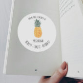 Boekstickers, Aangepaste leraar PINEAPPELS Ronde Sticker