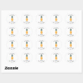 Boekstickers, Aangepaste leraar PINEAPPELS Ronde Sticker (Vel)