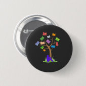 Boekstructuur - Bibliotheek Ronde Button 5,7 Cm (Voorkant /achterkant)