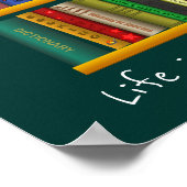 Boekt de slogan klaslokaal of de ruimte van het ki poster (Hoek)