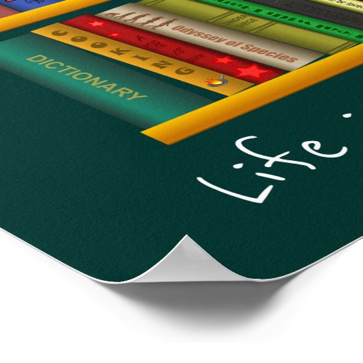 Boekt de slogan klaslokaal of de ruimte van het ki poster (Hoek)