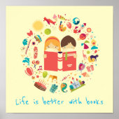 Boekt de slogan klaslokaal of de ruimte van het ki poster (Voorkant)