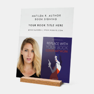 Boektekening   Promotie auteur Book Hoesje Acryl Bord