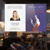 Boektekening | Promotie auteur Book Hoesje Raamsticker