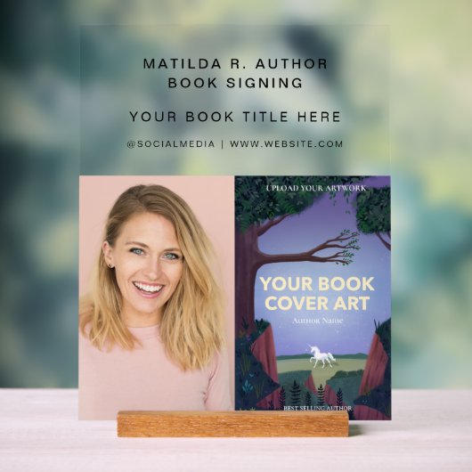 Boektekening | Promotie voor auteur boek starten Acryl Bord (Neutraal)