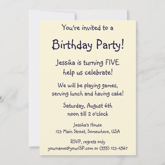  boektekens, uitnodiging van de verjaardagspartij (Achterkant)