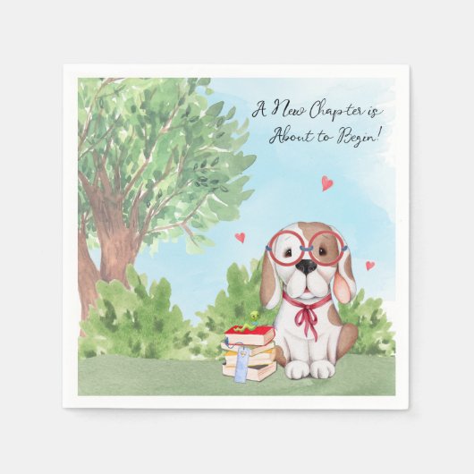 Boekthema-Baby shower Servet (Voorkant)