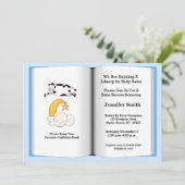 Boekthema Baby shower Uitnodiging (Boy) (Staand voorkant)