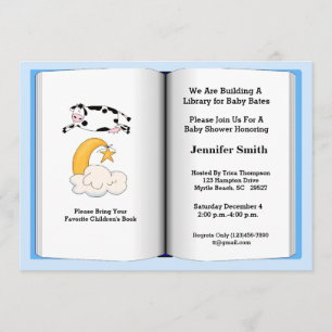 Boekthema Baby shower Uitnodiging (Boy)