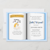 Boekthema Baby shower Uitnodiging (Boy) (Voorkant)