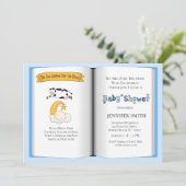 Boekthema Baby shower Uitnodiging (Boy) (Staand voorkant)