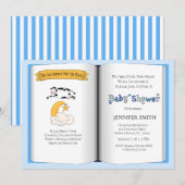 Boekthema Baby shower Uitnodiging (Boy) (Voorkant / Achterkant)