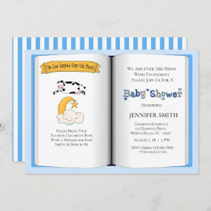 Boekthema Baby shower Uitnodiging (Boy)