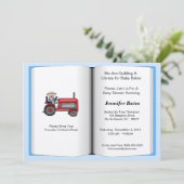 Boekthema Baby shower Uitnodiging (Boy) (Staand voorkant)