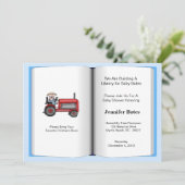 Boekthema Baby shower Uitnodiging (Boy) (Staand voorkant)
