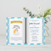 Boekthema Baby shower Uitnodiging (Boy) (Staand voorkant)